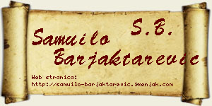 Samuilo Barjaktarević vizit kartica